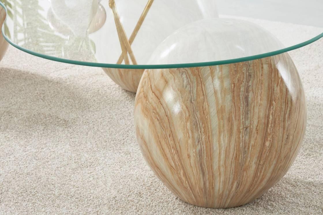 Oval Modern Cam Sehpa - 2