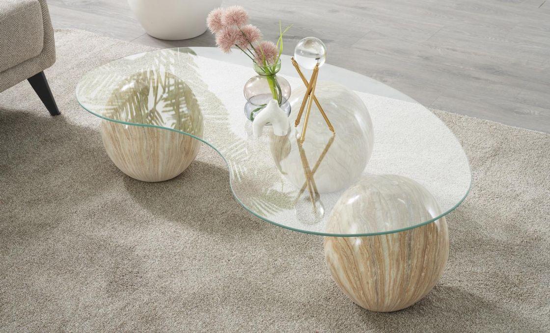 Oval Modern Cam Sehpa - 3